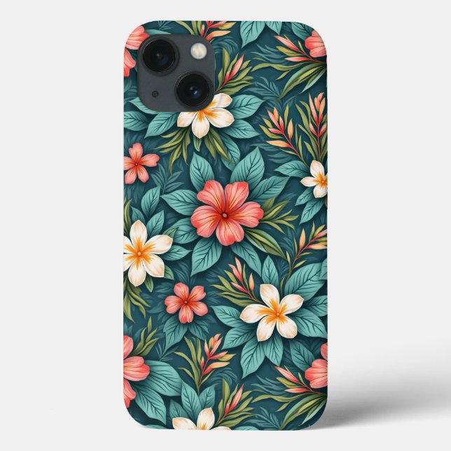 hawaiian flowers Case-Mate iPhone case (Back)