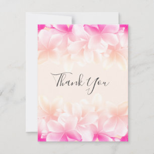 Hawaiian Flowers Flat Thank You Shower Gift Card