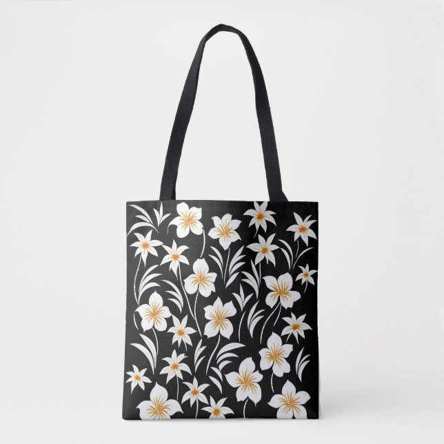 Hawaiian Flowers Geometric - Tote Bag (Front)