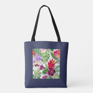 Hawaiian flowers jumbo tote bag