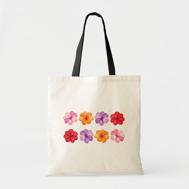 Hawaiian Flowers Tote Bag (Front)