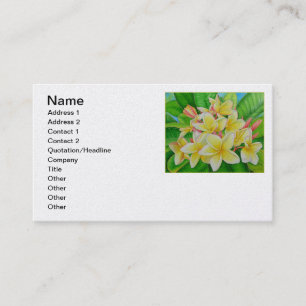 Hawaiian Frangipani Business Card