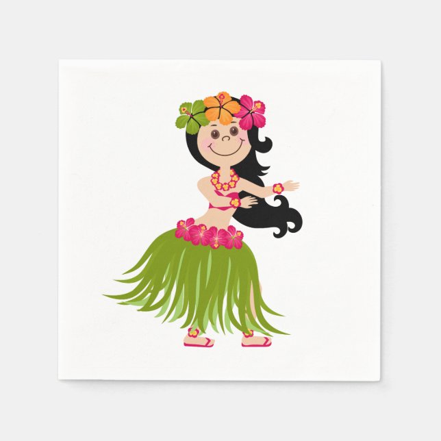 Hawaiian Girl Napkin (Front)