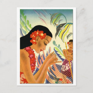 Hawaiian Girl Postcard