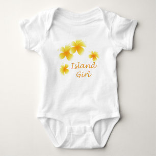 Hawaiian Girl Tropical Floral Infants Baby Bodysuit