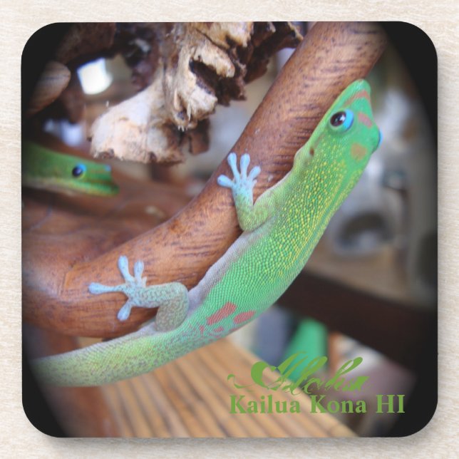 Hawaiian Gold Dust Gecko Coasters (Front)