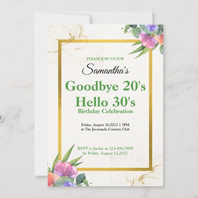 Hawaiian Golden Mist 5x7 Invitation (Front)