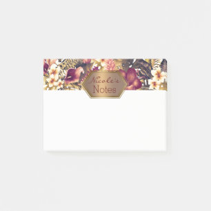 Hawaiian Golden Tropics Elegant Vintage Modern Post-it Notes