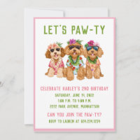 Hawaiian Goldendoodle Dogs Flower Lei