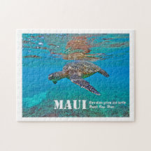 Hawaiian Green Sea Turtle "Honu" puzzle