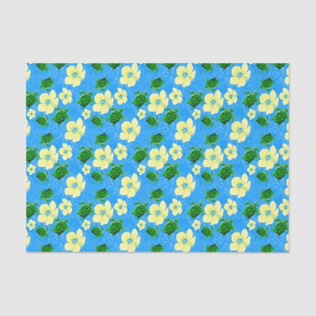 Hawaiian Green Sea Turtles Tissue Paper (Front)