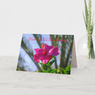 Hawaiian Happy Mother's Day Hot Pink Hibiscus Card