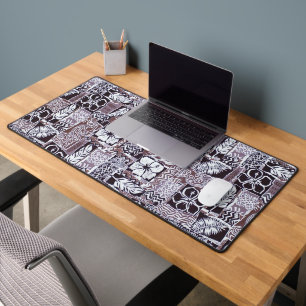 Hawaiian Hibiscus Bark Cloth Desk Mat