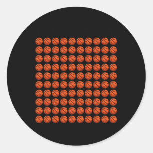 Hawaiian Hibiscus Basketball Hawaii Lover Beach Al Classic Round Sticker