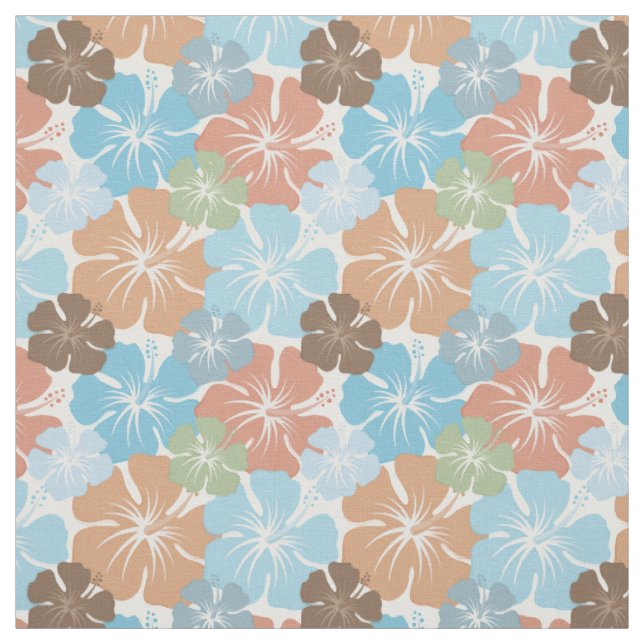 Hawaiian Hibiscus Floral Fabric (Swatch)