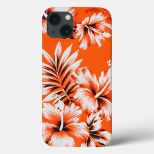 Hawaiian Hibiscus Flower Background iPhone 13 Case