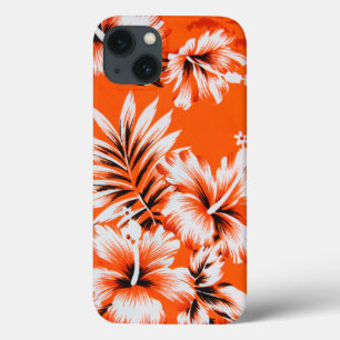Hawaiian Hibiscus Flower Background iPhone 13 Case