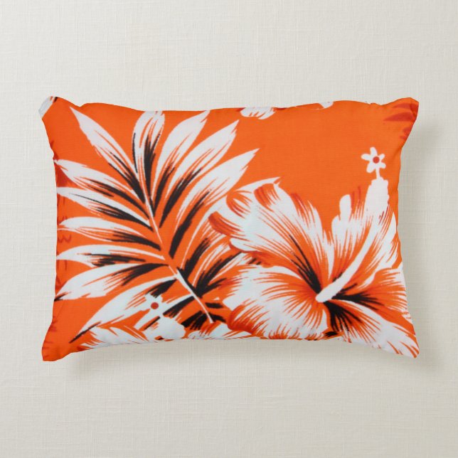Hawaiian Hibiscus Flower Background Decorative Cushion (Front)