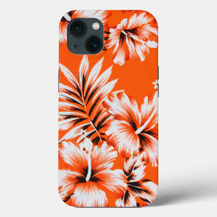 Hawaiian Hibiscus Flower Background iPhone 13 Case