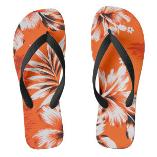 Hawaiian Hibiscus Flower Background Jandals