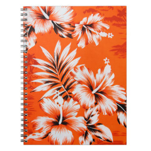 Hawaiian Hibiscus Flower Background Spiral Notebook