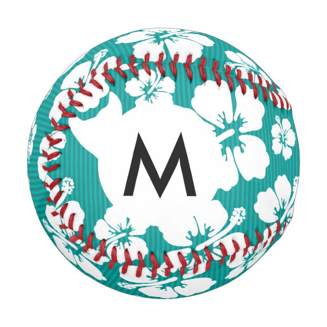 Hawaiian Hibiscus Flower Pattern Baseball (Front Left)