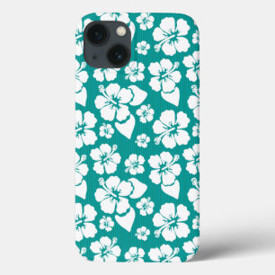 Hawaiian Hibiscus Flower Pattern iPhone 13 Case