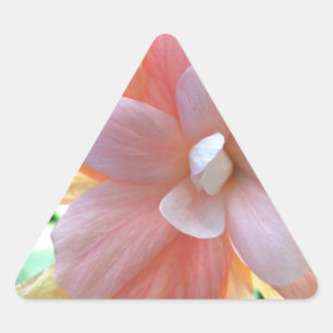 Hawaiian Hibiscus Flower Photo Triangle Sticker