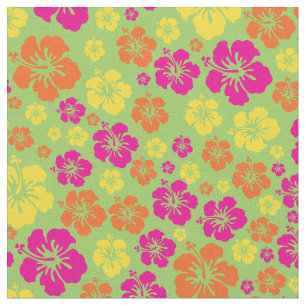 Hawaiian Hibiscus Flowers Colourful Cute Kids Fabric