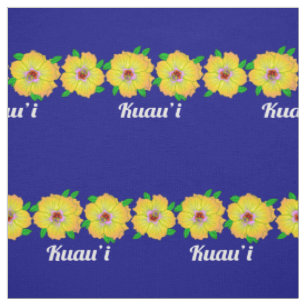 Hawaiian Hibiscus Flowers Kauai Hawaii Fabric