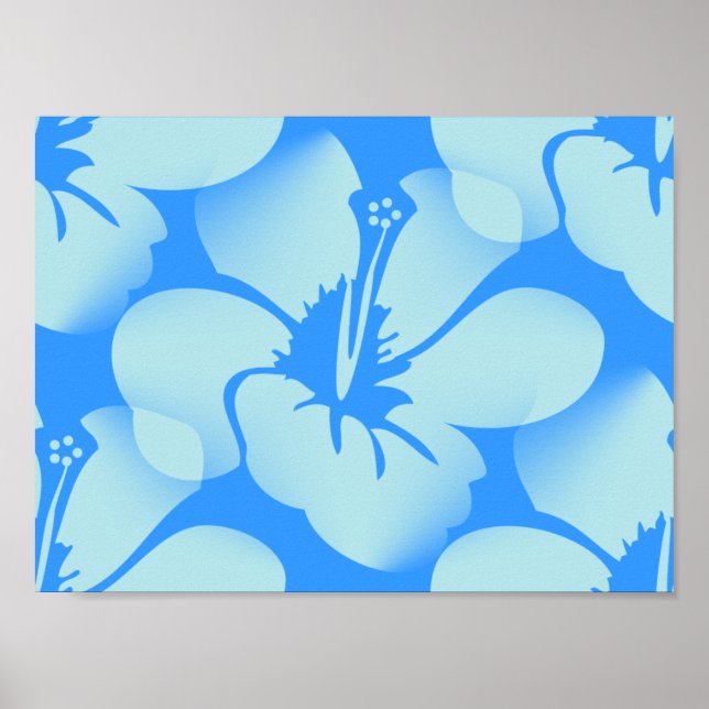 Hawaiian Hibiscus Flowers Poster (Front)