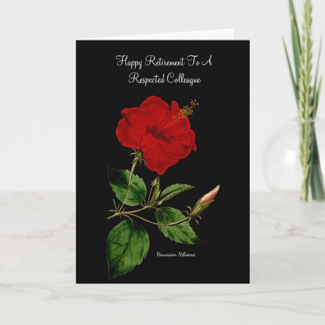 Hawaiian Hibiscus Retirement  Card (Front)