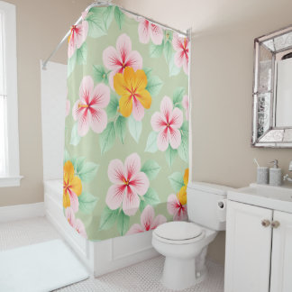 Hawaiian Hibiscus Shower Curtain