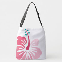 Hawaiian Hibiscus Women's Large Crossbody Totebag