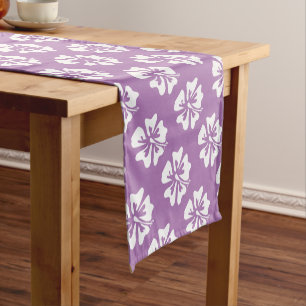 Hawaiian Hisbiscus flower pattern custom colour  Short Table Runner