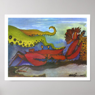"Hawaiian Holiday" Watercolor Fish Art Poster