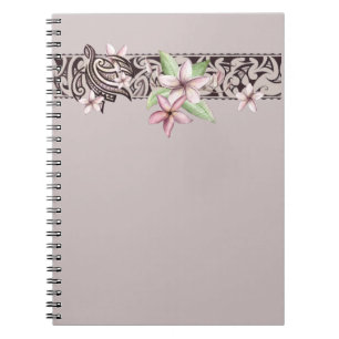 Hawaiian Honu and Plumeria Notebook