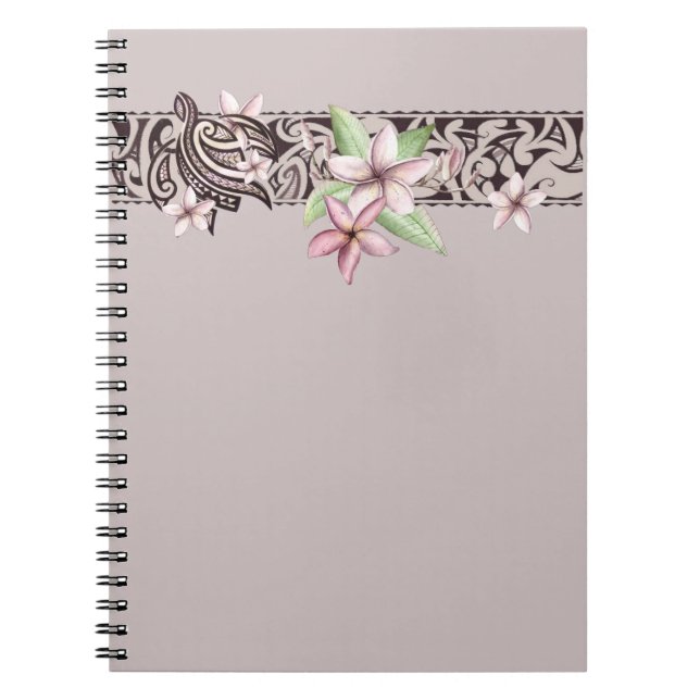 Hawaiian Honu and Plumeria Notebook (Front)