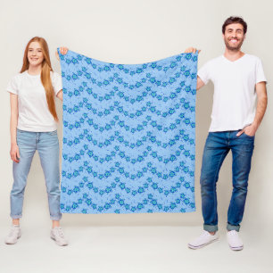 Hawaiian Honu Hibiscus Sea Turtles Fleece Blanket
