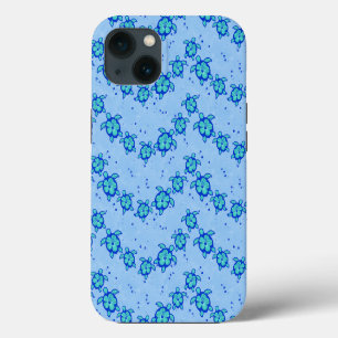 Hawaiian Honu Hibiscus Sea Turtles iPhone 13 Case