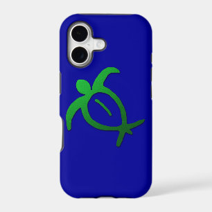 Hawaiian Honu Petroglyph on Blue - iPhone 5 Case