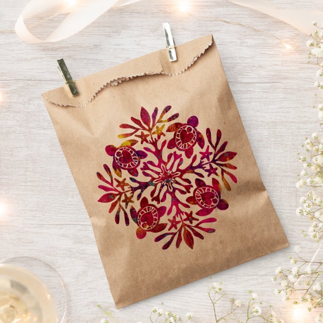 Hawaiian Honu sea turtle paper Favour Bags (Clipped)