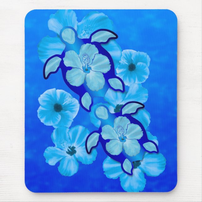 Hawaiian Honu Sea Turtles Mouse Pad (Front)