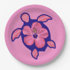 Hawaiian Honu Turtle and Hibiscus