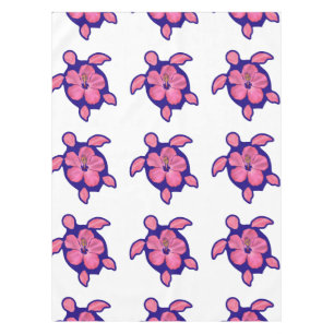 Hawaiian Honu Turtle and Hibiscus Tablecloth