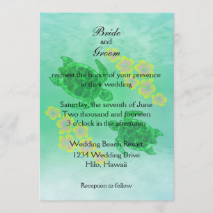 Hawaiian Honu Wedding Invitation