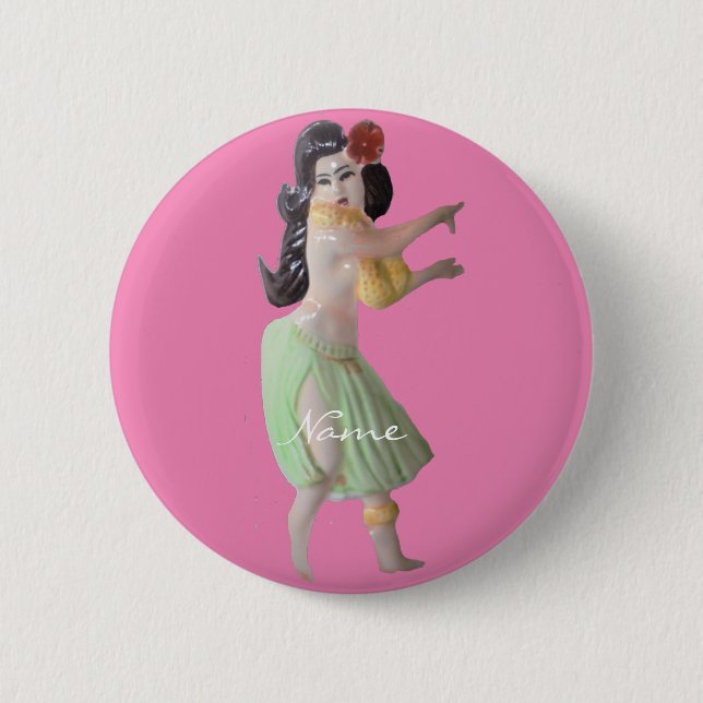 Hawaiian Hula Dancer Thunder_Cove 6 Cm Round Badge (Front)