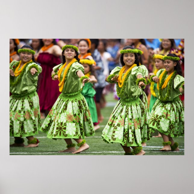 Hawaiian Hula Dancers Poster (Front)