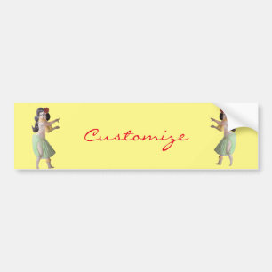Hawaiian Hula Dancers Thunder_Cove Bumper Sticker