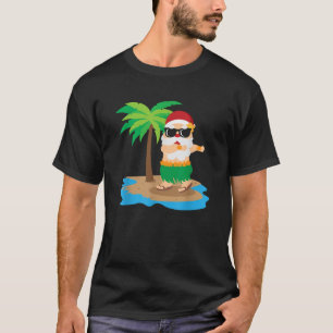 Hawaiian Hula Dancing Santa Claus Christmas Summer T-Shirt